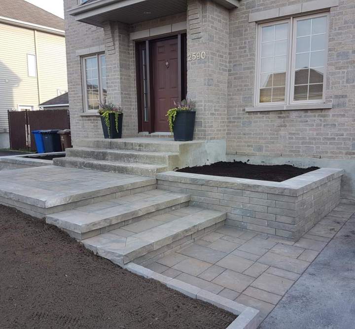 restauration de pavés affaissés Laval