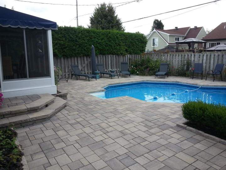 aménagement paysager piscine Laval