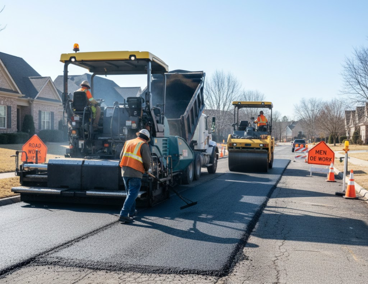 Travaux d'asphalte, Terrebonne